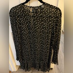 Theory Black Dress with White Star Pattern
